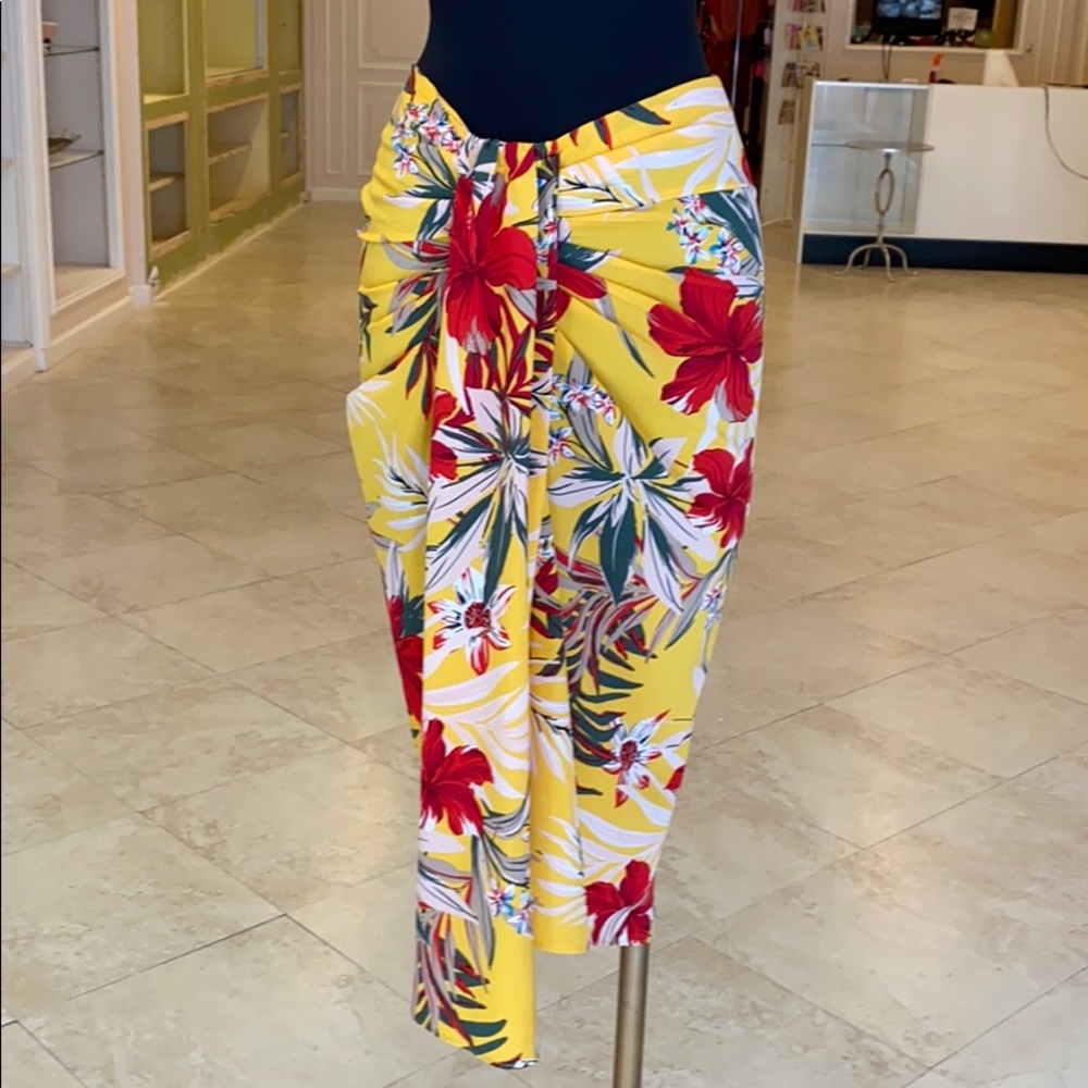 Tropical midi skirt